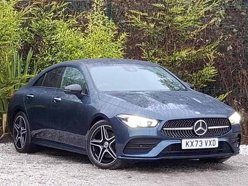 Blue Used 2023 Mercedes CLA220 AMG Line Premium Sedan | £27,498 (Fair price) - Image 1/4