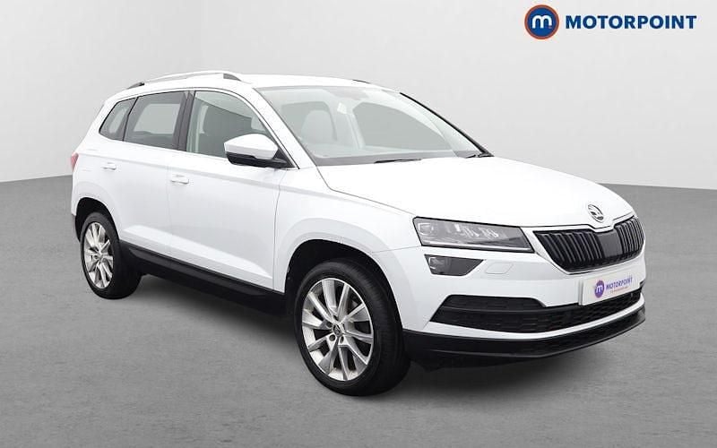 White Used 2021 Skoda Karoq SE L SUV | £18,399 (Good price) - Image 1/4