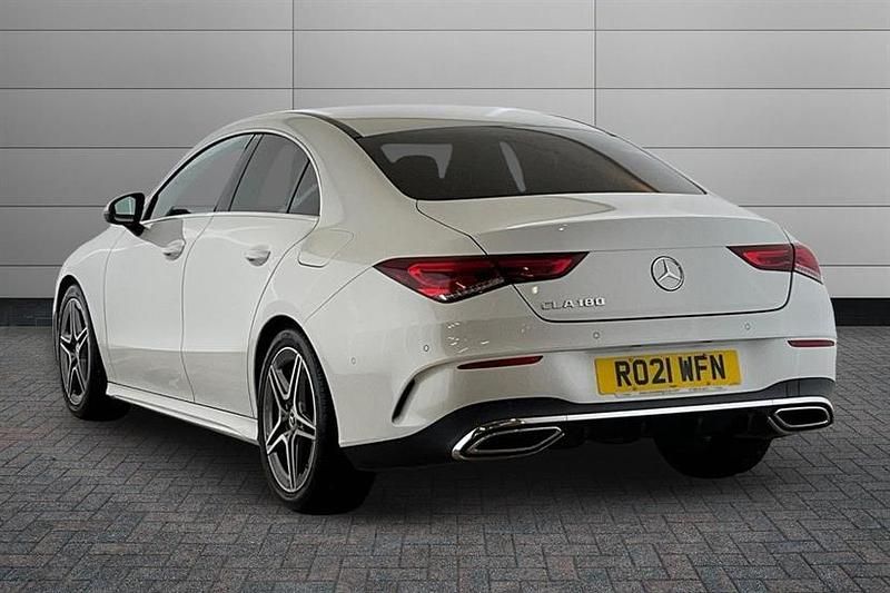 Used Mercedes CLA180 AMG line 136 HP (100 kW) 2021 Digital white Sedan
