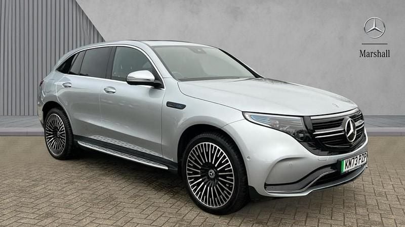 Used Mercedes EQC400 AMG Line Premium 300 kW (408 HP) 2023 Metallic paint hightech silver SUV