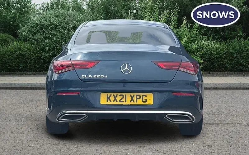 Used Mercedes CLA220 AMG line 190 HP (139 kW) 2021 Blue Coupe