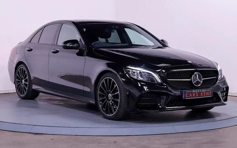 Black Used 2021 Mercedes C220 AMG line Sedan | £25,458 (Expensive) - Image 1/4
