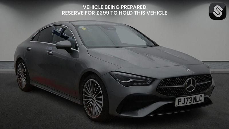 Mountain grey Used 2023 Mercedes CLA200 AMG line Coupe | £25,500 (Super price) - Image 1/4