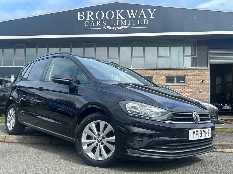 Black Used 2019 VW Golf Sportsvan SE MPV | £9,790 (Good price) - Image 1/4