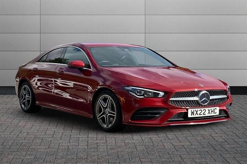 Patagonia red Used 2022 Mercedes CLA200 AMG line Sedan | £23,395 (Fair price) - Image 1/4