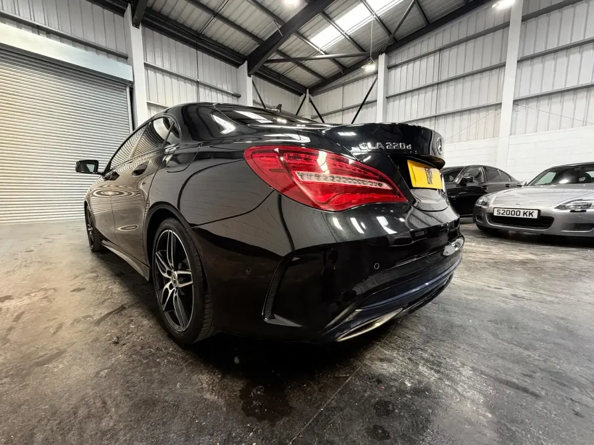 Used Mercedes CLA220 AMG line 177 HP (130 kW) 2018 Black Coupe