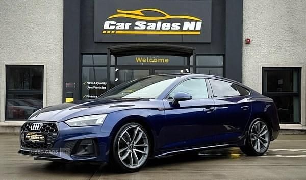 Used Audi A5 S-Line 161 HP (118 kW) 2022 Blue Hatchback