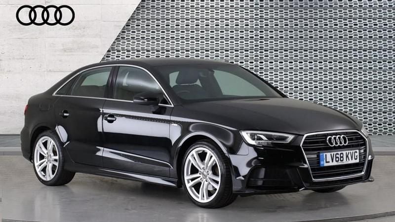 Black Used 2018 Audi A3 S-Line Sedan | £13,991 (Good price) - Image 1/4