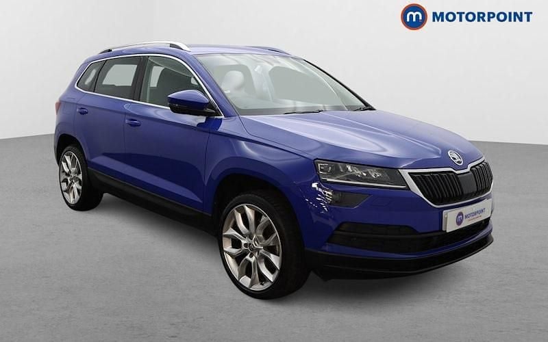 Blue Used 2021 Skoda Karoq SE L SUV | £19,349 (Fair price) - Image 1/4