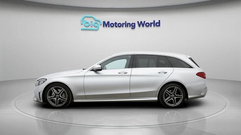 Used Mercedes C300 AMG line 258 HP (189 kW) 2019 Silver Estate