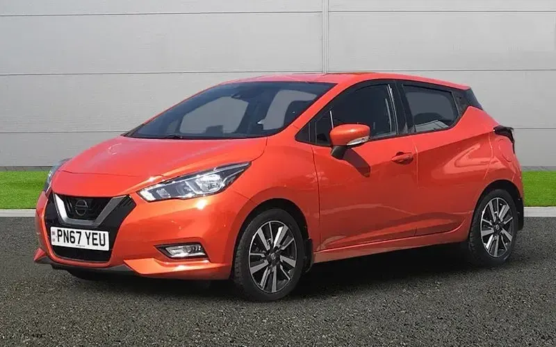 Used Nissan Micra Acenta 71 HP (52 kW) 2017 Orange Hatchback