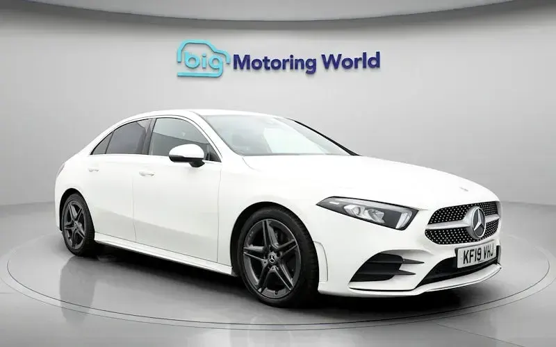 Used Mercedes A250 AMG line 224 HP (164 kW) 2019 White Sedan