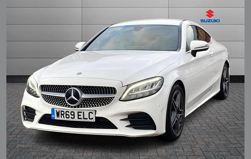 Used Mercedes C200 AMG line 180 HP (132 kW) 2019 White Coupe