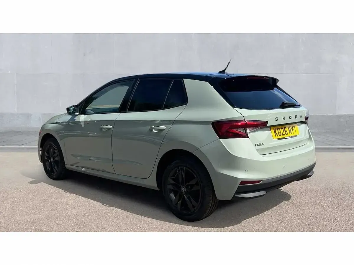 New Skoda Fabia Design Edition 95 HP (69 kW) 2026 Timiano green black magic pearl effect Hatchback