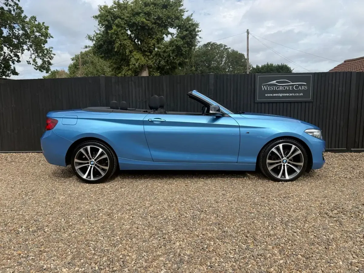 Used BMW 218 Comfort Edition 134 HP (98 kW) 2019 Blue Cabriolet