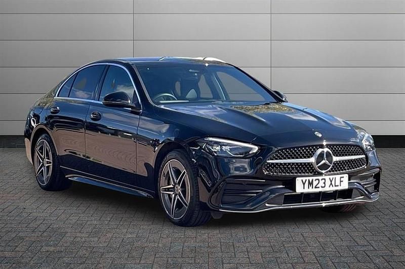 Used Mercedes C300e AMG line 313 HP (230 kW) 2023 Black Sedan