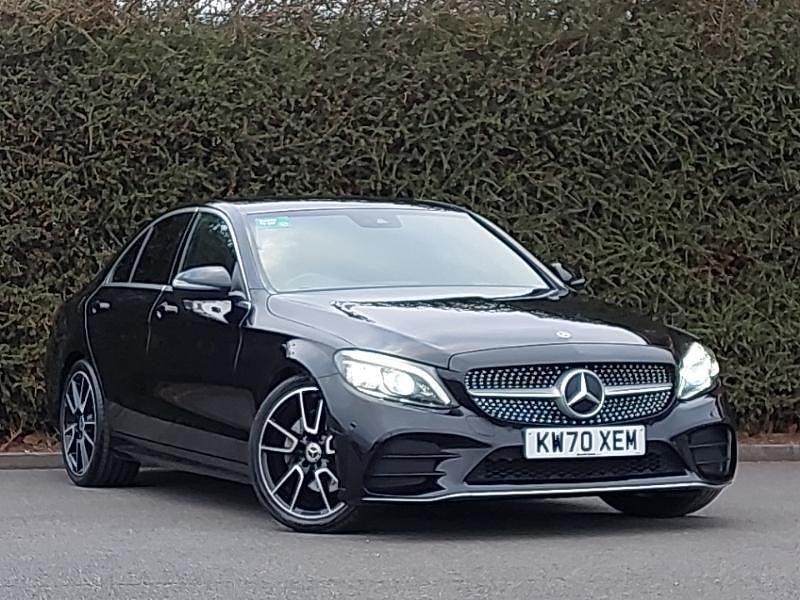 Black Used 2020 Mercedes C220 AMG Line Premium Sedan | £23,498 (Expensive) - Image 1/4