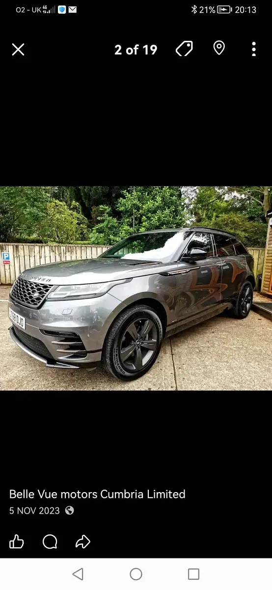 Used Land Rover Range Rover Velar R-Dynamic 180 HP (132 kW) 2018 Grey SUV