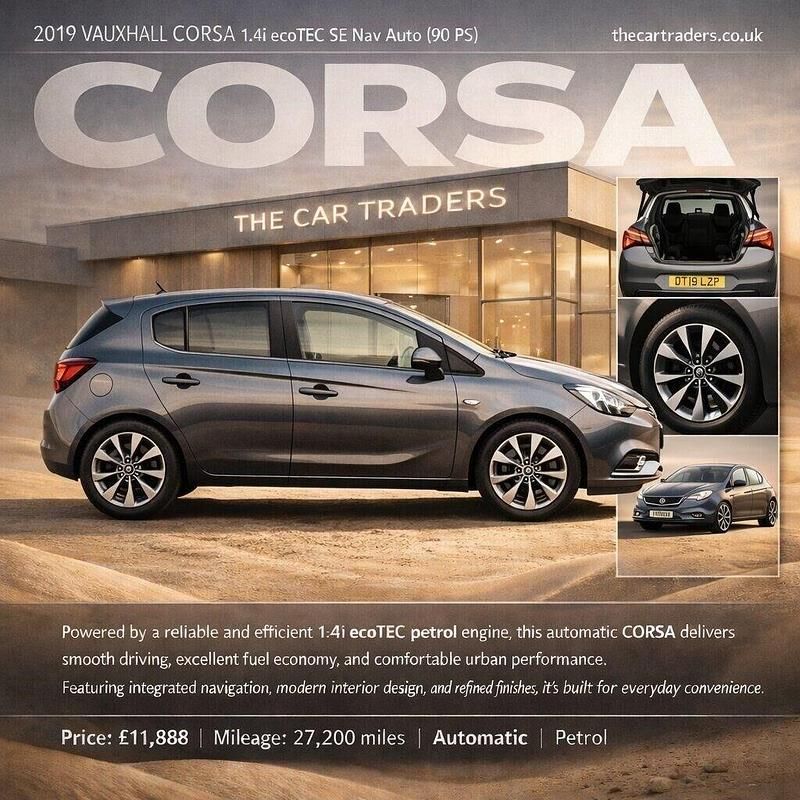 Used Vauxhall Corsa 90 HP (66 kW) 2019 Grey Hatchback