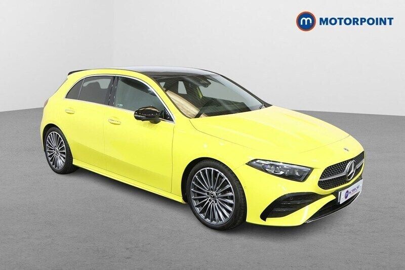 Yellow Used 2024 Mercedes A200 AMG Line Premium Plus Hatchback | £27,849 (Expensive) - Image 1/4