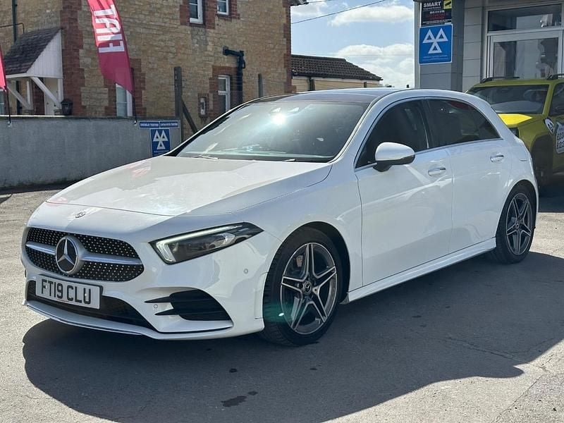 Used Mercedes A250 AMG line 221 HP (162 kW) 2019 White Hatchback