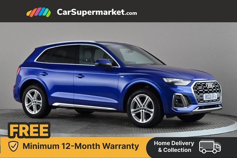 Blue Used 2021 Audi Q5 S-Line SUV | £26,276 (Fair price) - Image 1/4