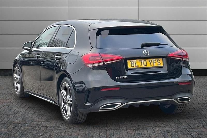 Used Mercedes A200 AMG line 163 HP (119 kW) 2020 Cosmos black Hatchback