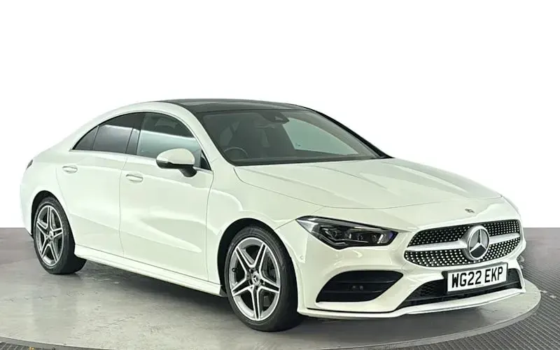 Used Mercedes CLA250 AMG line 224 HP (164 kW) 2022 White Coupe