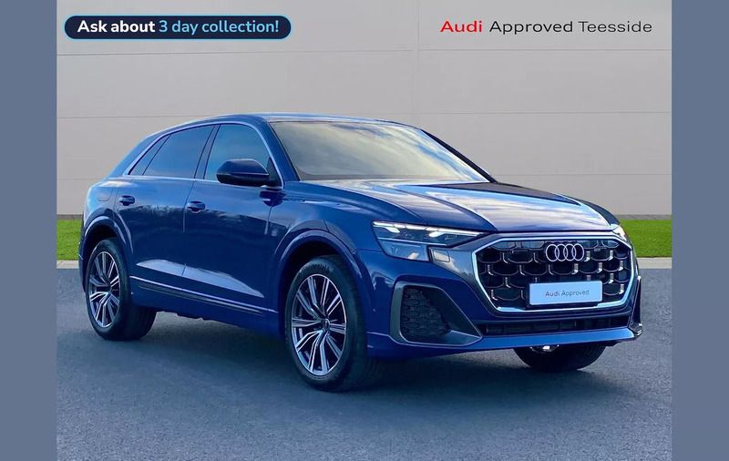 Blue Used 2024 Audi Q8 S-Line SUV | £59,999 (Expensive) - Image 1/4