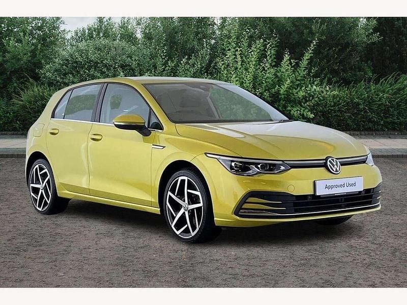 Lime yellow Used 2021 VW Golf VIII Style Hatchback | £16,790 (Good price) - Image 1/4