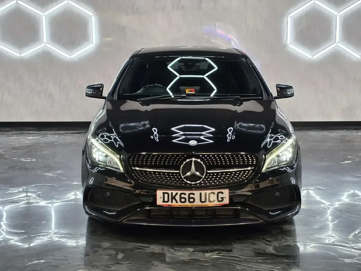 Used Mercedes CLA180 AMG line 122 HP (89 kW) 2016 Black Coupe