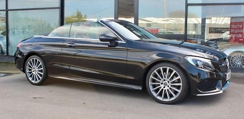 Used Mercedes C300 AMG line 245 HP (180 kW) 2017 Black Cabriolet