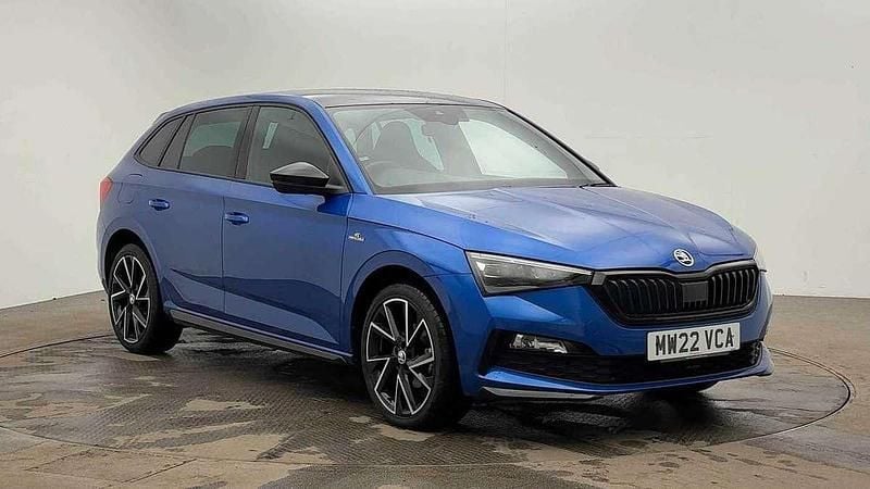 Race blue metallic Used 2022 Skoda Scala Monte Carlo Hatchback | £17,590 (Fair price) - Image 1/4