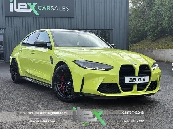 Yellow Used 2021 BMW M3 Competition Edition Sedan | £53,995 (A bit pricey) - Image 1/4