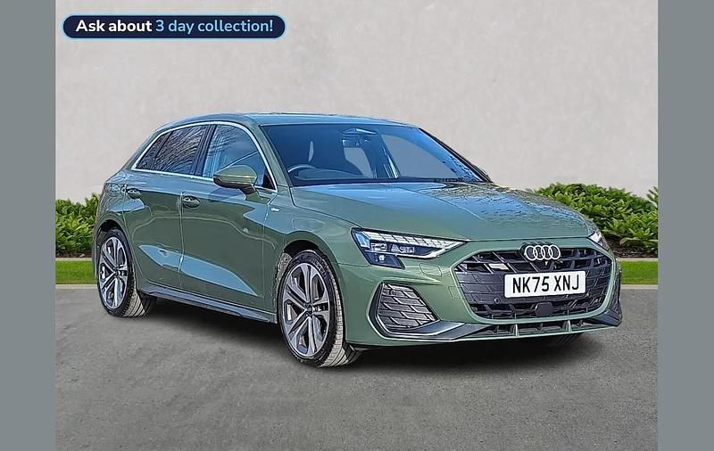 Used Audi A3 S-Line 190 HP (139 kW) 2025 Green Hatchback