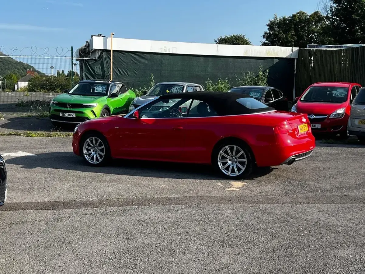 Begagnad Audi A5 Cabriolet S-Line 2014 Röd Cab