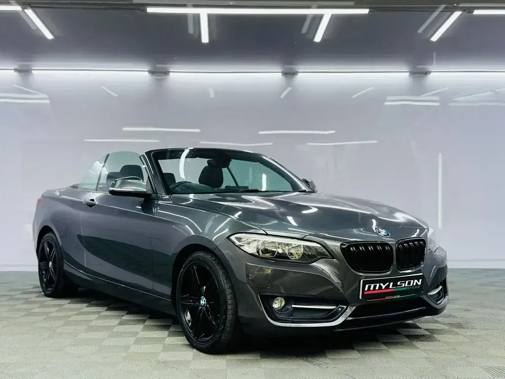 Usado BMW 218 Sport Line 150 CV (110 kW) 2016 Gris Descapotable