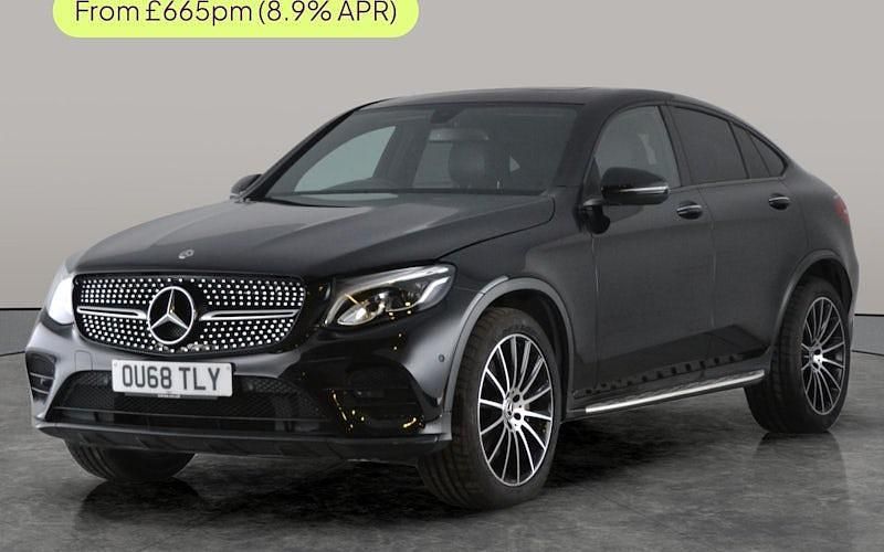 Used Mercedes GLC220 AMG Line Premium 170 HP (125 kW) 2018 Black Coupe