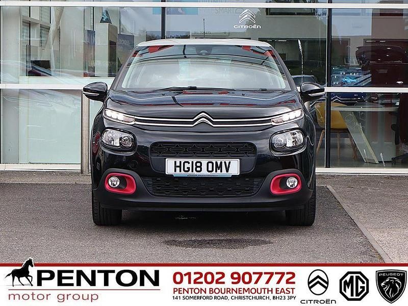 Black Used 2018 Citroën C3 PureTech Hatchback | £9,290 (Fair price) - Image 1/4