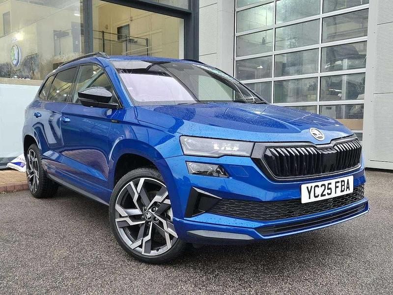 Blue Used 2025 Skoda Karoq SportLine SUV | £27,342 (Good price) - Image 1/4