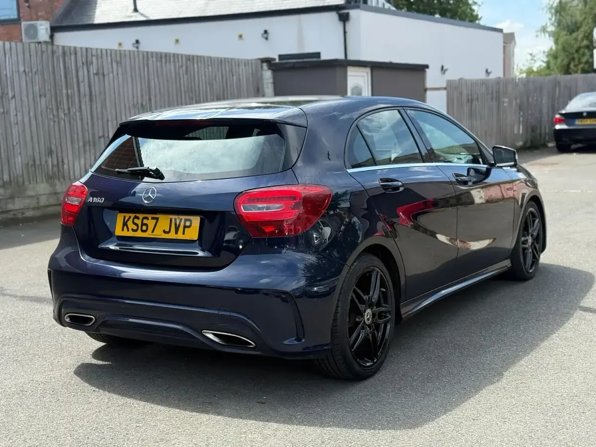 Used Mercedes A160 AMG line 102 HP (75 kW) 2017 Blue Hatchback