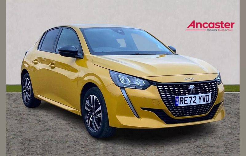 Yellow Used 2022 Peugeot 208 Allure+ Hatchback | £12,975 (Fair price) - Image 1/4