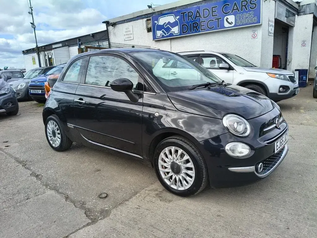 Used Fiat 500 Lounge 69 HP (50 kW) 2016 Black Hatchback
