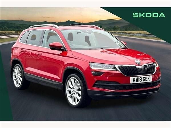 Red Used 2018 Skoda Karoq SUV | £16,095 (Fair price) - Image 1/4