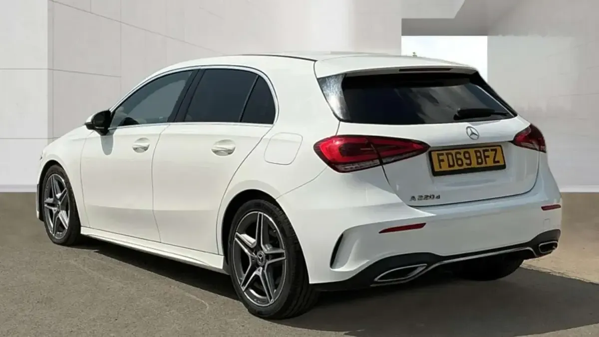 Used Mercedes A220 AMG line 190 HP (139 kW) 2019 White Hatchback