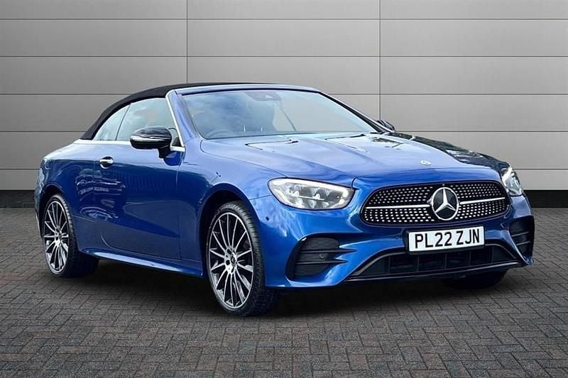 Spectral blue Used 2022 Mercedes E300 AMG line Cabriolet | £33,995 (Super price) - Image 1/4