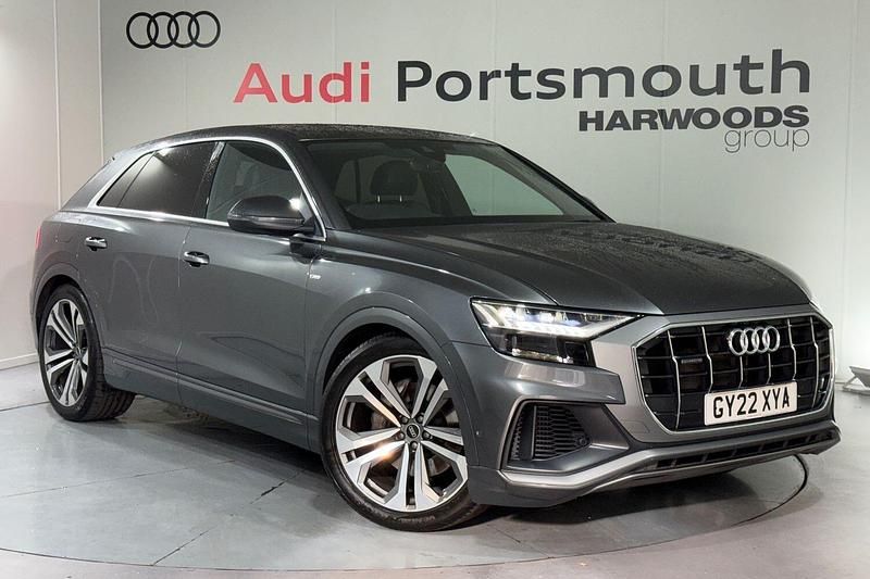 Grey Used 2022 Audi Q8 S-Line SUV | £39,450 (Good price) - Image 1/4