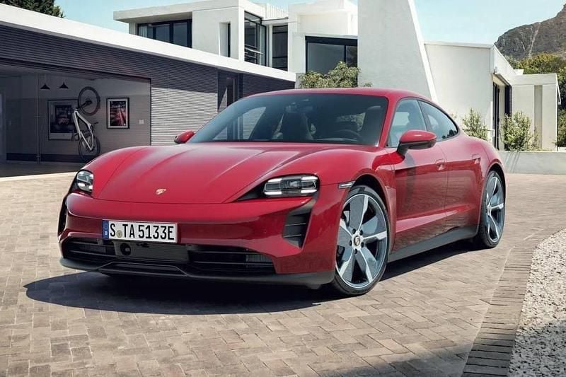 Red Used 2022 Porsche Taycan Sedan | £49,995 (Good price) - Image 1/4