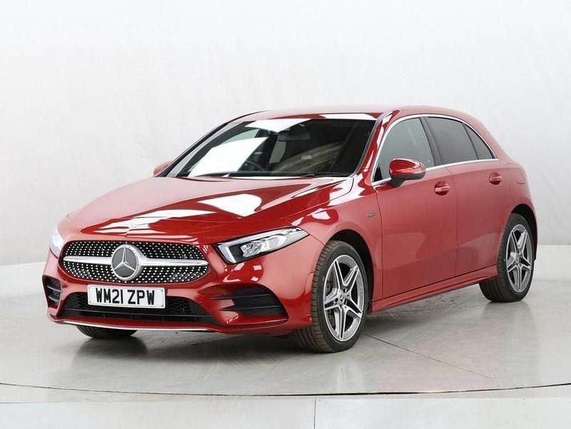 Used Mercedes A250 AMG line 218 HP (160 kW) 2021 Red Hatchback
