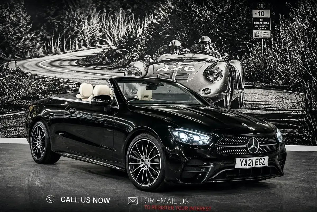 Used Mercedes E300 AMG line 2021 Black Cabriolet